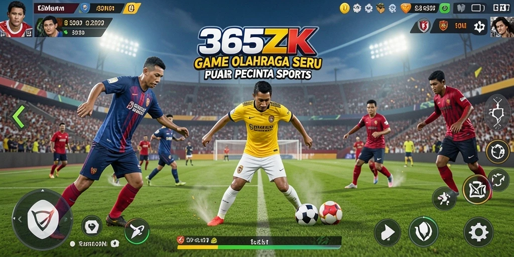 Tangkapan layar utama 365ZK menampilkan serunya gameplay olahraga.