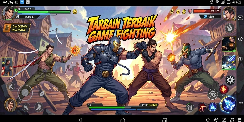 Screenshot menunjukkan pertarungan seru antara dua karakter ikonik dalam API33.