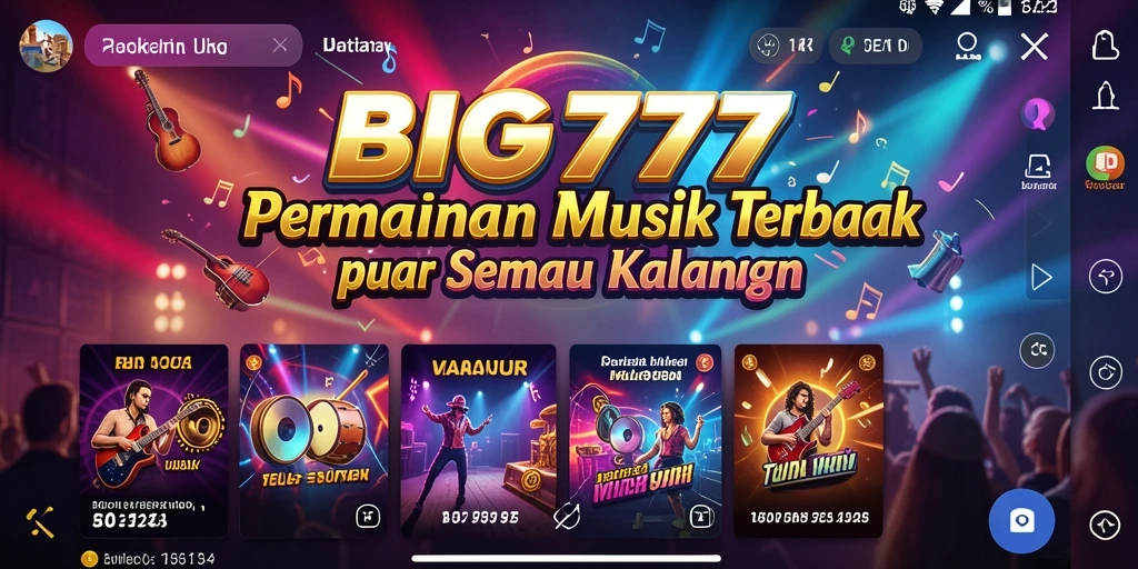 Tampilan gameplay menarik dari BIG777 yang menghadirkan musik seru.