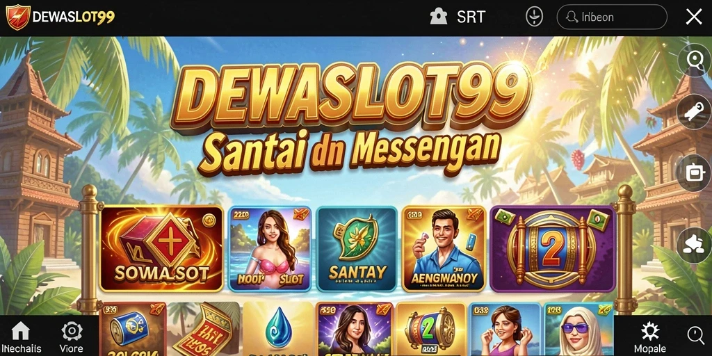 Tampilan gameplay DEWASLOT99 dengan grafis menarik dan tema warna-warni.