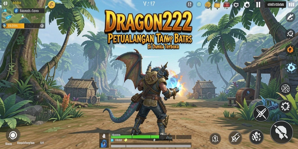 Screenshot gameplay DRAGON222 menampilkan petualangan di dunia terbuka yang luas.