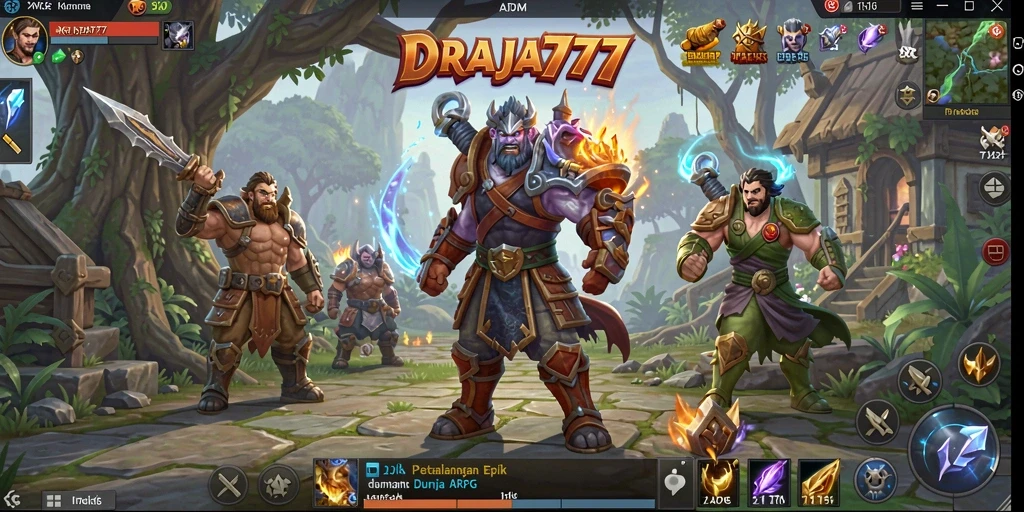 Tangkapan layar <strong>DRAJA777</strong> menunjukkan aksi pertempuran yang seru dalam dunia ARPG.