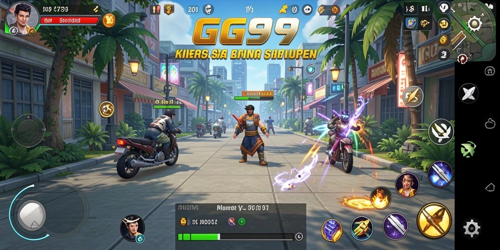 Screenshot menampilkan gameplay GG99 yang menarik dan penuh warna.