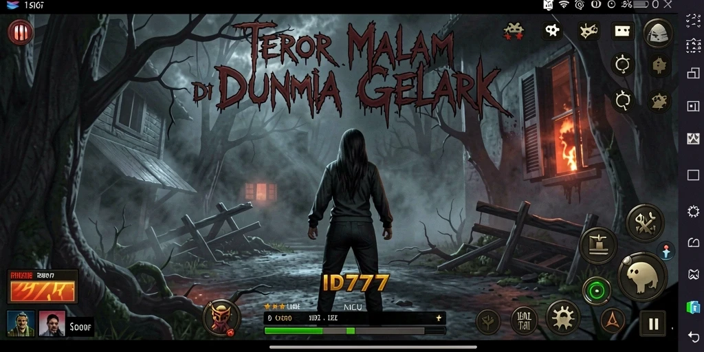 Tampilan gameplay menakutkan dengan suasana menyeramkan.