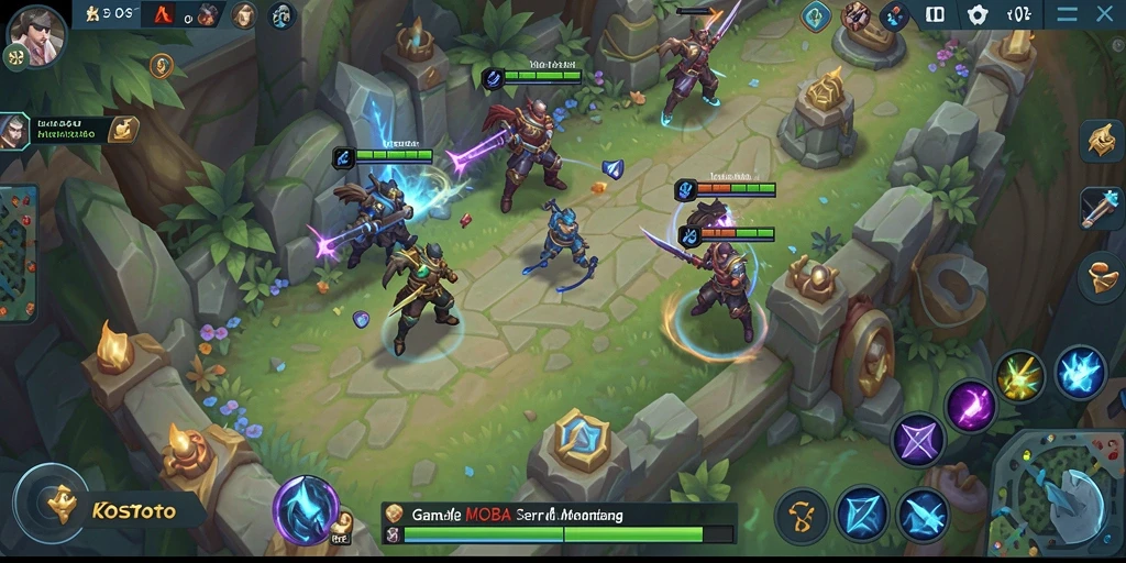 Tangkapan layar KOSTOTO menampilkan aksi seru gameplay MOBA.
