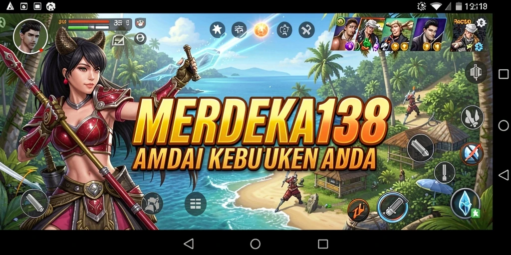 Tampilan utama MERDEKA138 dengan berbagai fitur Utility.