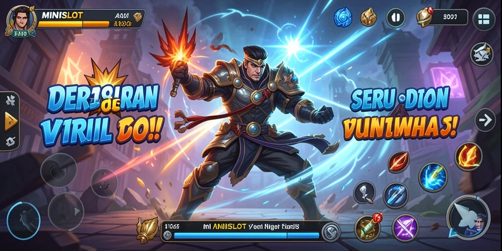 Tampilan gameplay menegangkan di arena pertempuran MINISLOT.