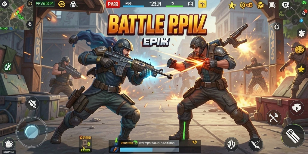 Gameplay PPV88 yang intens dan penuh aksi dalam pertempuran Battle Royale.
