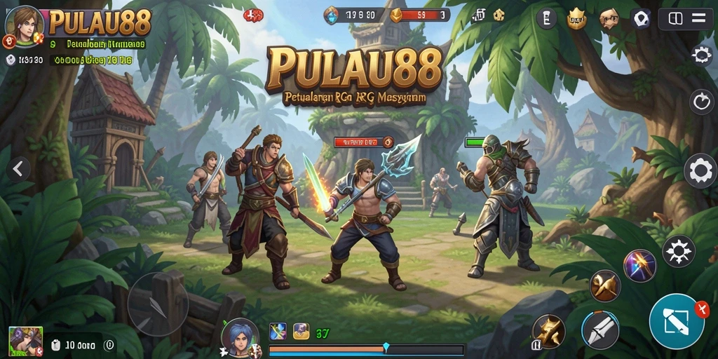 Tangkapan layar gameplay PULAU88 menampilkan aksi petualangan yang mengasyikkan.