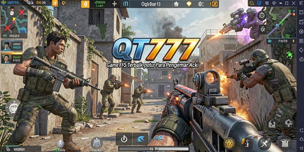 Tampilan gameplay QT777 dengan aksi tembak-menembak yang mendebarkan.