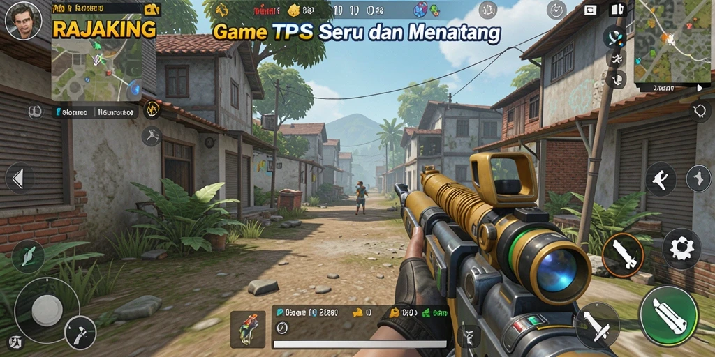 Tangkapan layar menunjukkan aksi mendebarkan dalam game TPS.