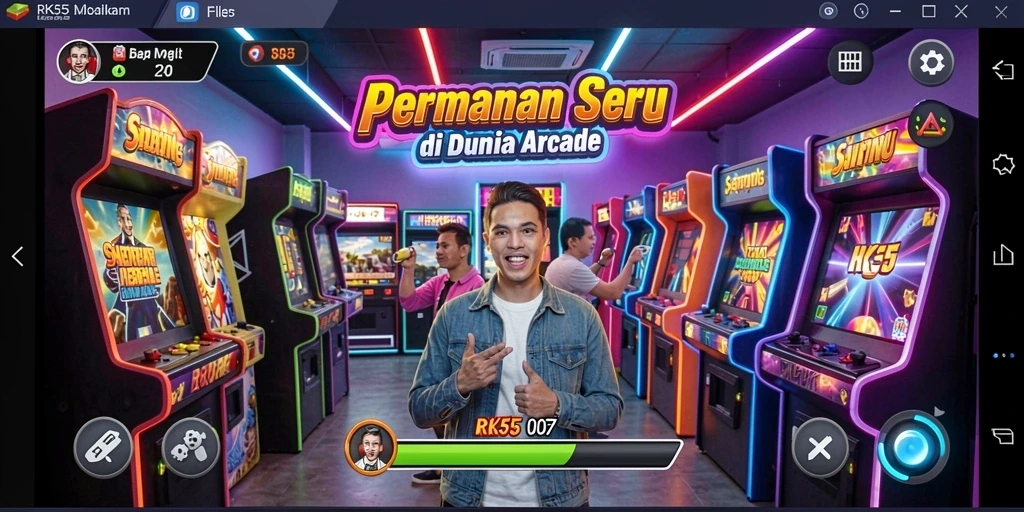 Tampilan gameplay menarik dari RK55 yang penuh aksi Arcade.