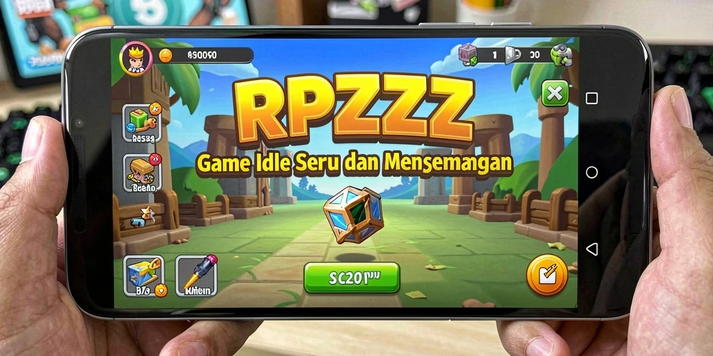 Tampilan gameplay RPZZZ yang sederhana namun menarik.