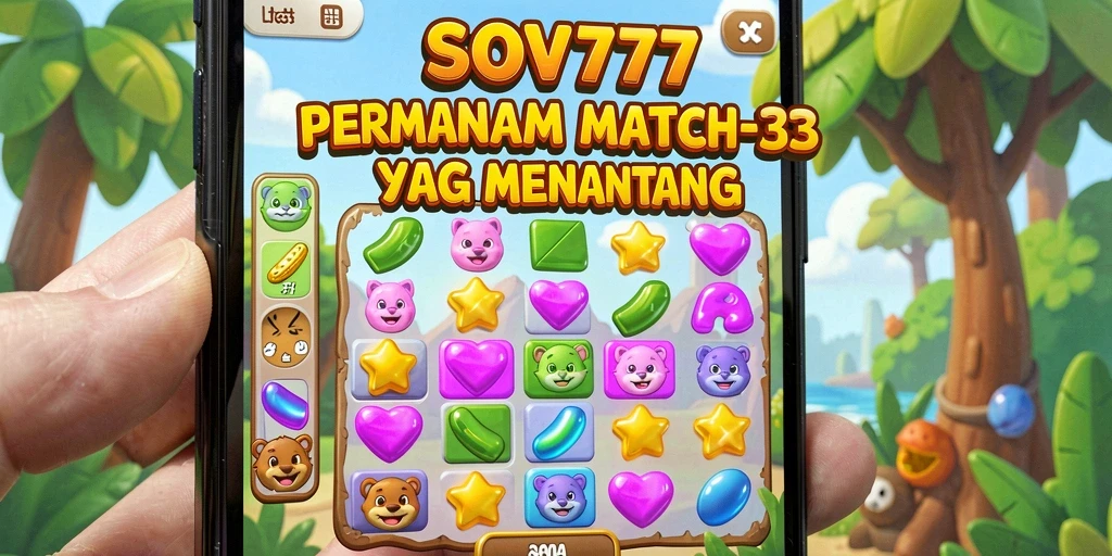 Tampilan permainan SOV777 dengan berbagai permata warna-warni dalam aksi.