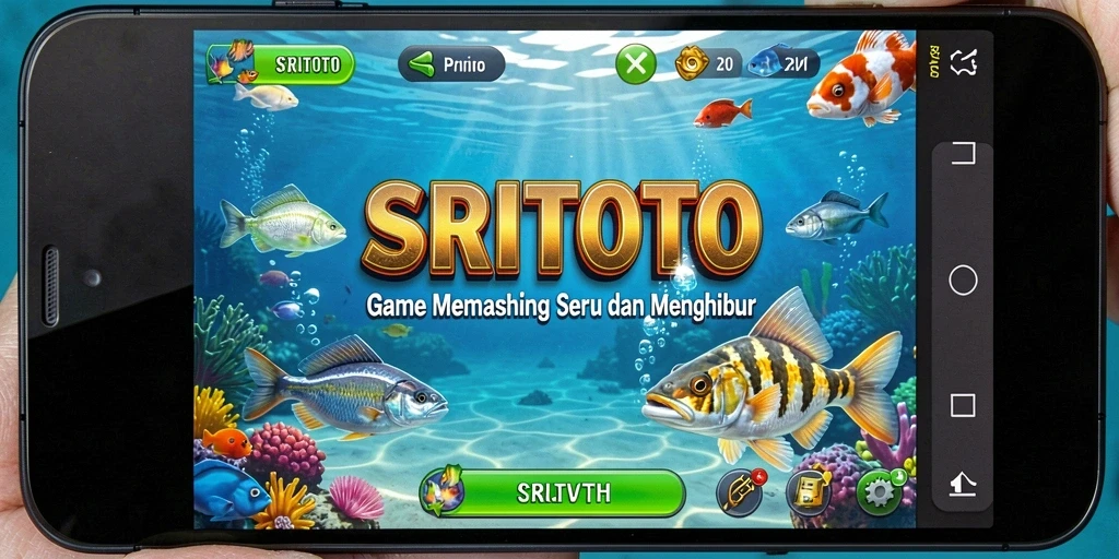 Screenshot SRITOTO menampilkan aksi menangkap ikan di berbagai lokasi memancing.
