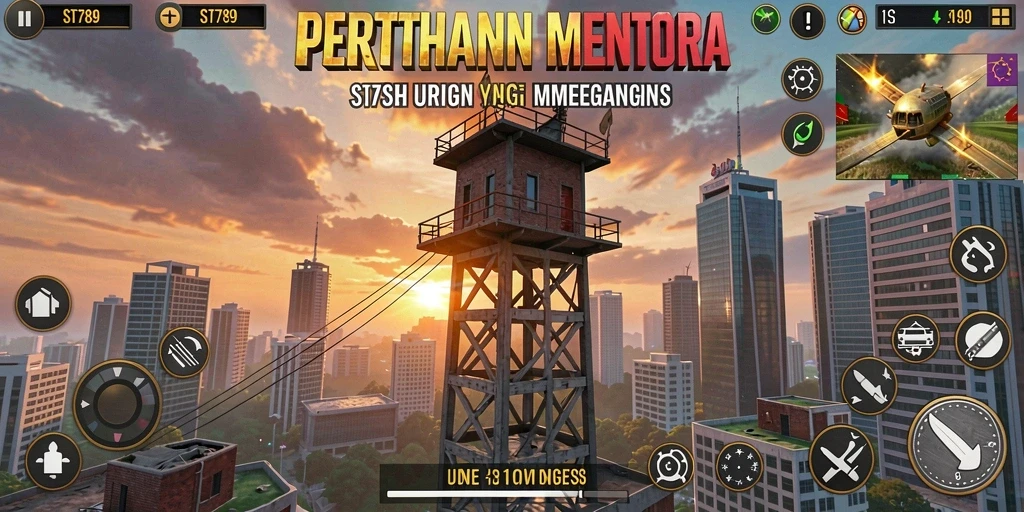 Tangkapan layar ST789 menampilkan aksi pertahanan menara yang intens.