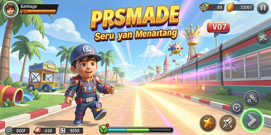 Gameplay seru V07 yang penuh tantangan di setiap level.