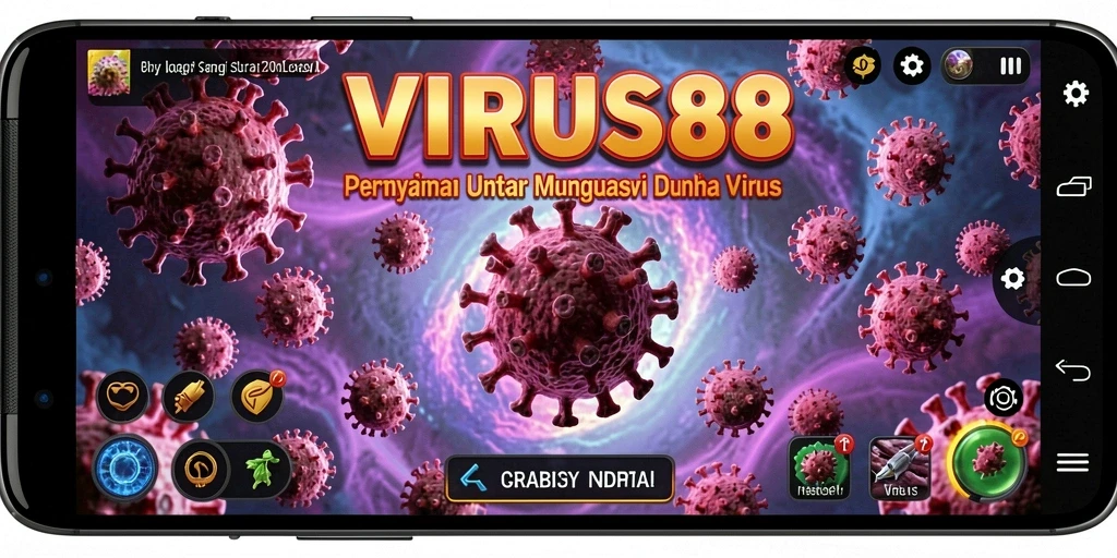 Tampilan gameplay menarik dari VIRUS88 dengan unsur strategi yang mendalam.
