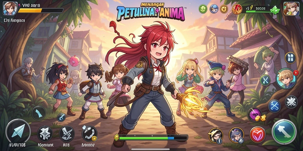 Tampilan gameplay VW108 yang memukau dalam dunia anime.
