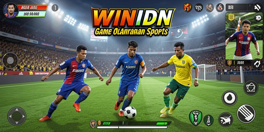 Screenshot gameplay WINIDN yang menampilkan aksi olahraga seru.