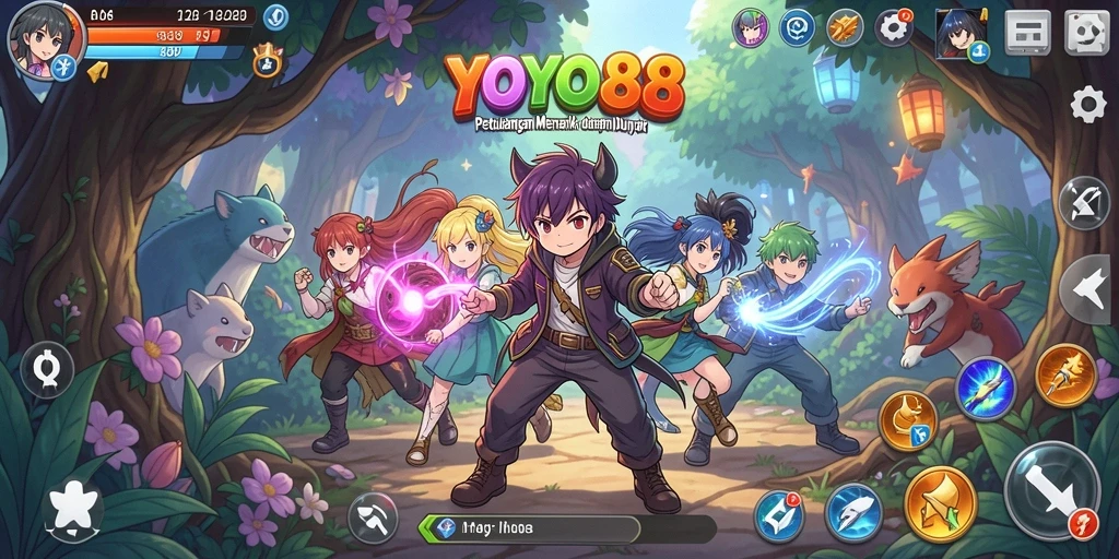 Capture gameplay seru di dunia anime YOYO88.